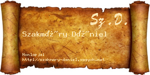Szakmáry Dániel névjegykártya